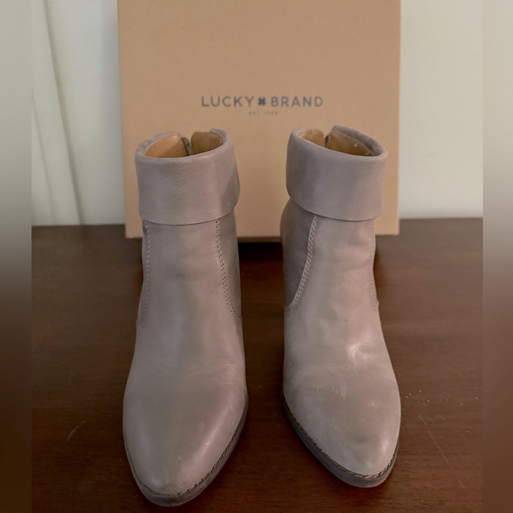Gray Lucky Brand Booties. Size 6.
